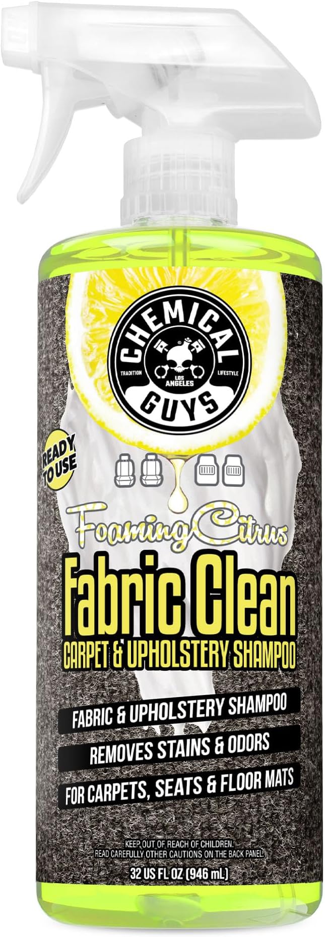 Chemical Guys Foaming Citrus Fabric Clean Carpet & Upholstery Cleaner, Ready to by ChemicalGuys