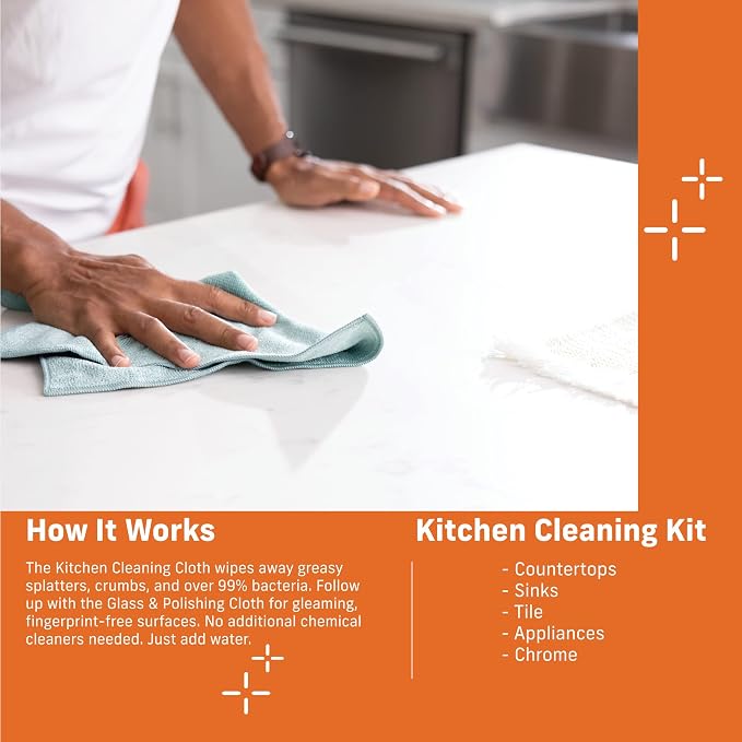 E-Cloth Kitchen Cleaning Kit, Premium Microfiber Cleaning Cloth - Image 2