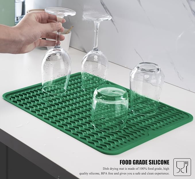 Large 24" x 18" Silicone Dish Drying Mat - Image 5