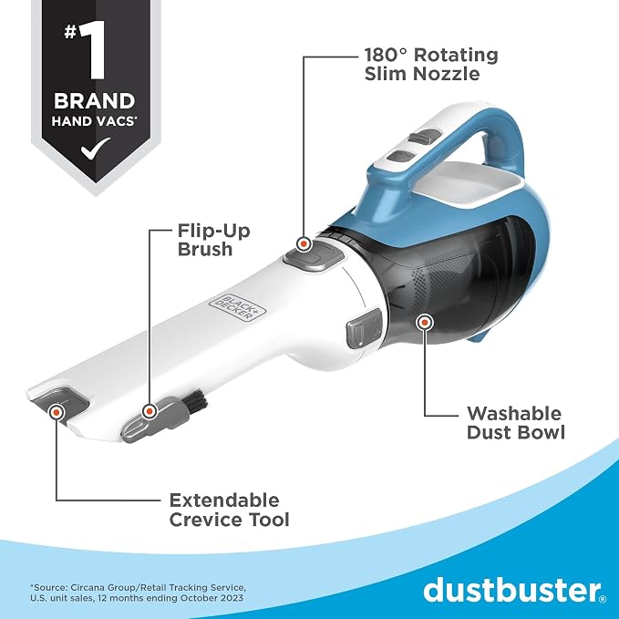 BLACK+DECKER dustbuster AdvancedClean Handheld Vacuum Cordless, Compact Home - Image 3