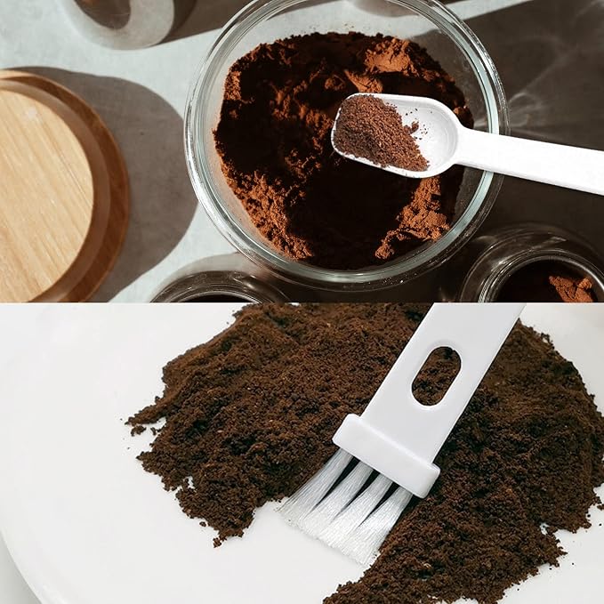 Coffee Spoon with Espresso Grinder Brush 4 PCS 2 in 1 Brush - Image 4