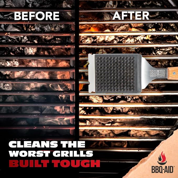 BBQ-AID 2-Pack Wire Grill Brush Replacement Heads, Grill Cleaning Bristle Brush - Image 4