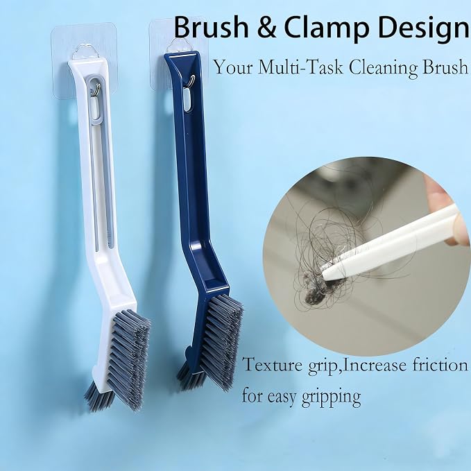 Crevice Cleaning Brush, 2 Pack Multi-Purpose Hard Bristle Brushes - Image 3