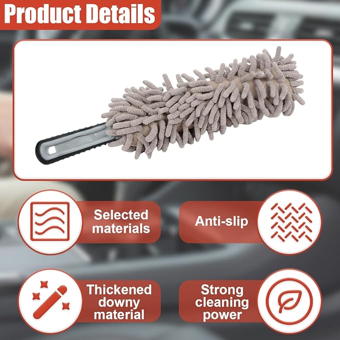 Car Interior Duster, No Scratch Microfiber Cleaning Brush - Image 4