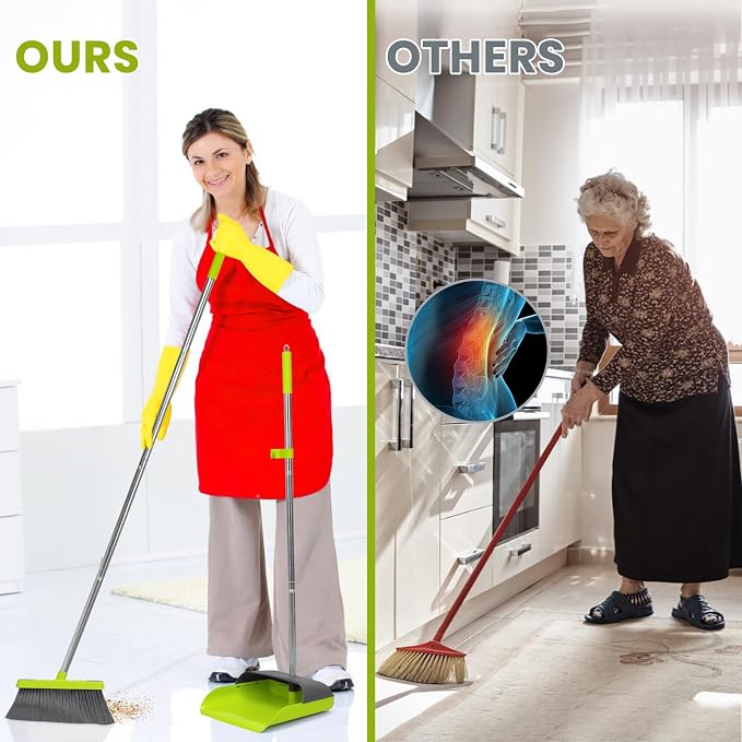 Broom and Standing Dustpan Set 50” Angle Broom - Image 5