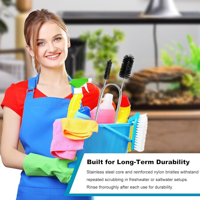 2-Pack Flexible Dual-Ended Aquarium & Kitchen Tube Brush – Stainless Steel Core - Image 7