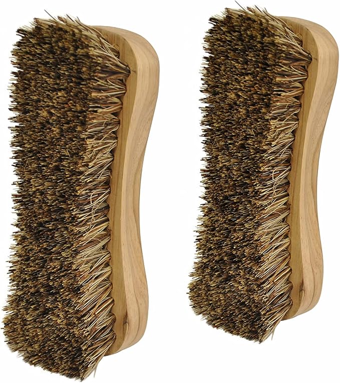 All-Natural Wooden Scrub Brush Set | Wooden Handle | Palmyra Bristle Brush - Image 4