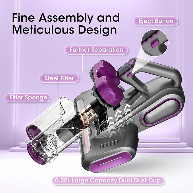 Bed Mattress Vacuum Cleaner Cordless 16Kpa Handheld Vacuum, Vacuum Cleaner - Image 6