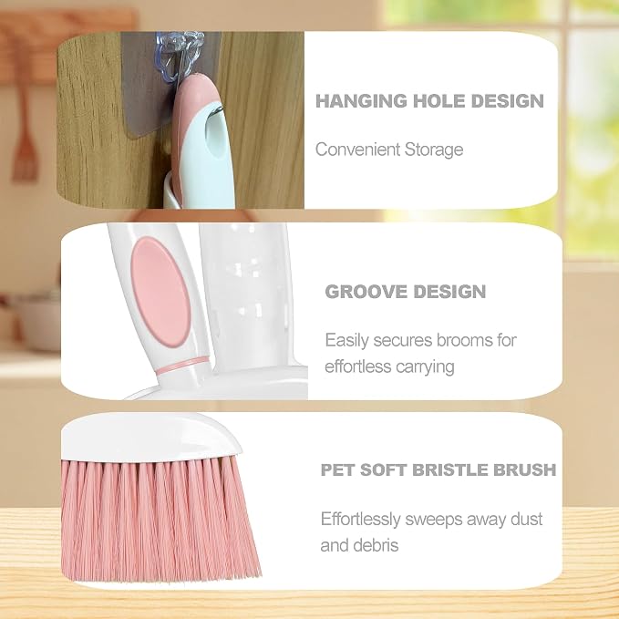 Mini Broom and Dustpan Set Small Broom - Image 5