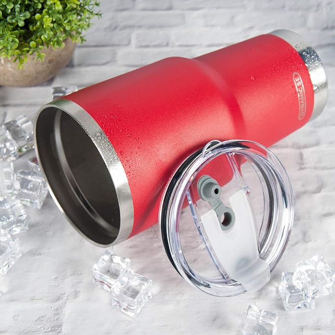D·S 30oz Red Tumbler Stainless Steel Double Wall Vacuum Insulated Mug - Image 5