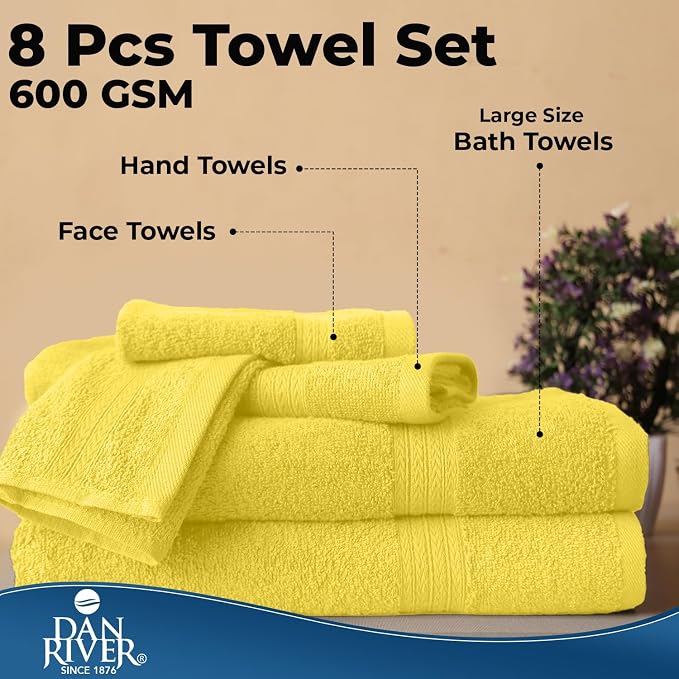 DAN River 8 PC Luxury Bath Towels - Image 7