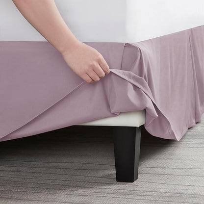 Nestl Light Baby Blue Bed Skirt Queen Size - Queen Bed Skirt 14 Inch Drop - Brushed Microfiber Bed Skirts - Hotel Quality Pleated Bed Skirt - Shrinkage & Fade Resistant