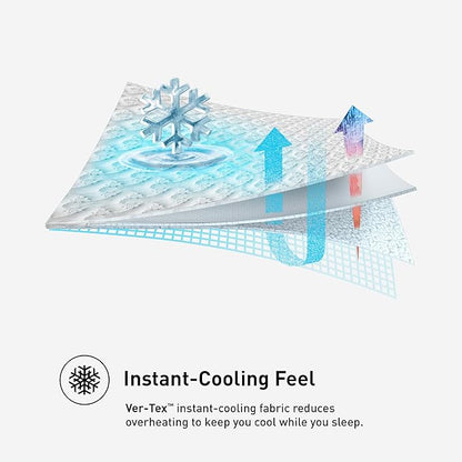 Bedgear Ver-Tex Cooling Twin Mattress Protector - Waterproof and Instant Cooling Mattress Cover for Bed - Deep Pockets and Adjustable Base Friendly - Hypoallergenic