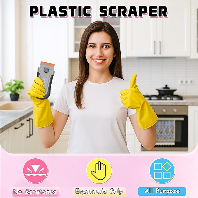 DIYSELF 2 Pcs Plastic Razor Blade Scraper - Image 2