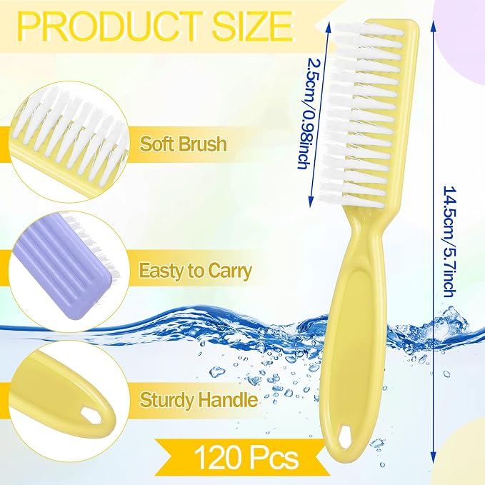 Mifoci 120 Pcs Handle Grip Nail Brush - Image 2