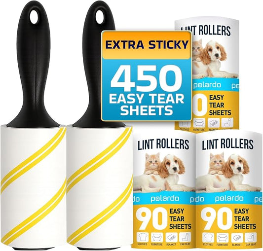 Lint Rollers for Pet Hair, Remover for Couch, Clothes Furniture and Carpet. by Polardo