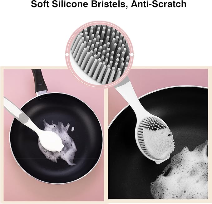 Dish Scrubber, Silicone Soft Bristles Scrub Brush - Image 5