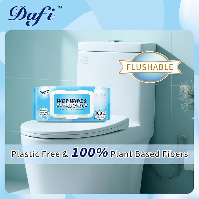 DAFI Flushable Wipes for Adult Wet Wipes, Total 600 Unscented Toilet Wipes - Image 6