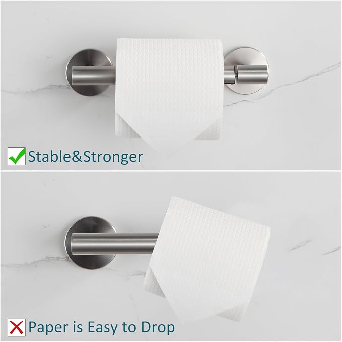 BVL Toilet Paper Holder Brushed Nickel Wall Mount Stainless Steel 304 Large - Image 3