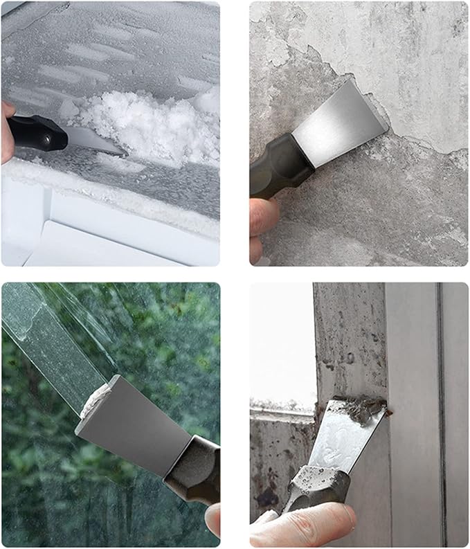 4 PCS Bright Multipurpose Kitchen Cleaning Spatula, Oil Fume Range Hood Shovel - Image 5