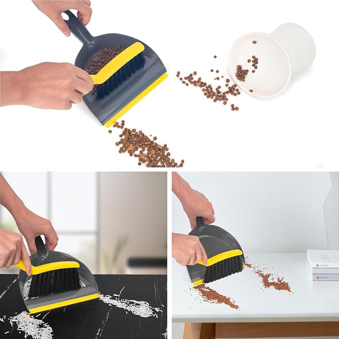 Dustpan and Broom Set Small – Mini Handheld Dustpan and Brush Combo - Image 4