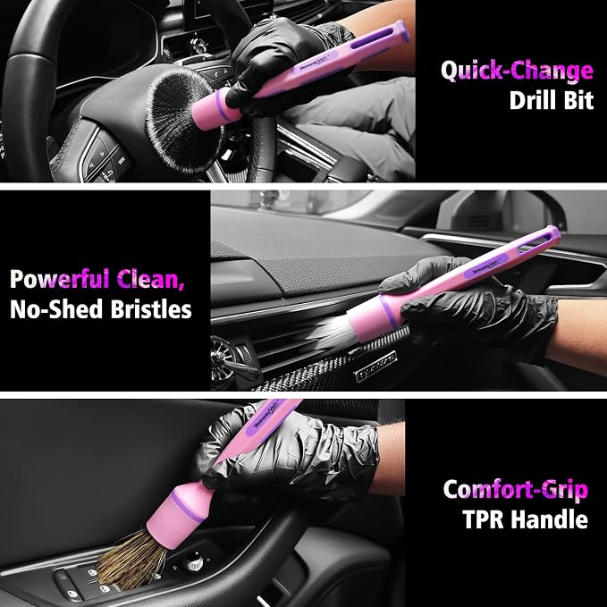 3Pcs Car Detailing Drill Brush Set - Image 5