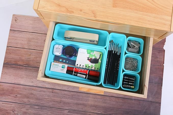 15 PCS Interlocking Desk Drawer Organizer Separator - Image 3
