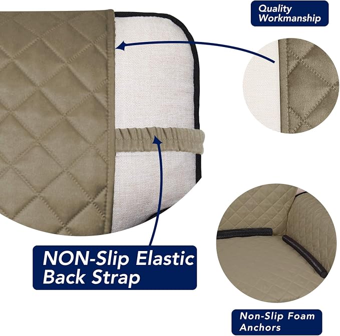 PureFit Reversible Quilted Sofa Cover, Water Resistant Medium Slipcover - Image 3