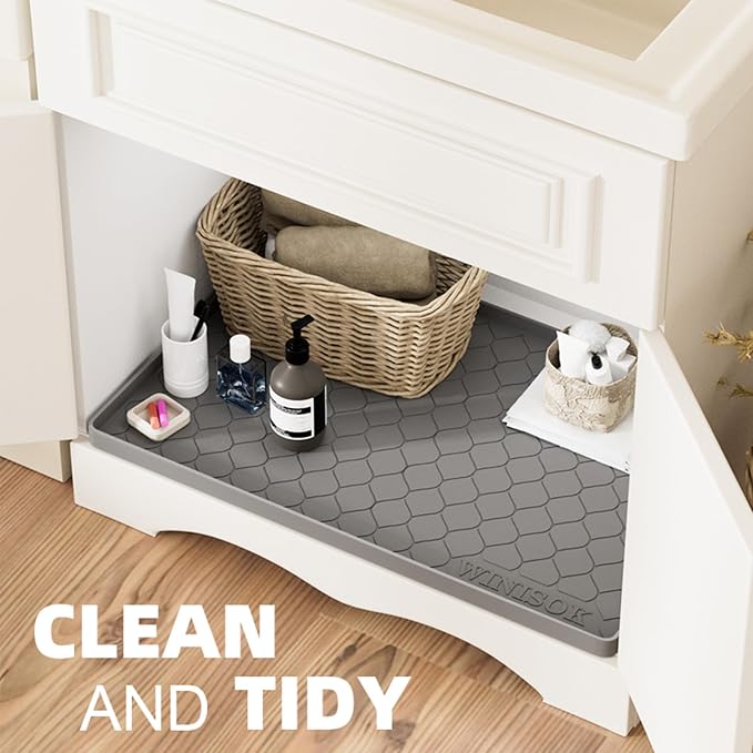 Winisok Silicone Under Sink Mat 25" x 22", kitchen Essentials and Gadgets - Image 4