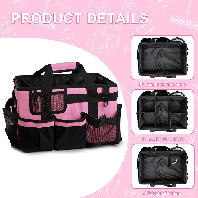 Large Cleaning Caddy Bag with Built-in Support Board, Wearable Cleaning - Image 2