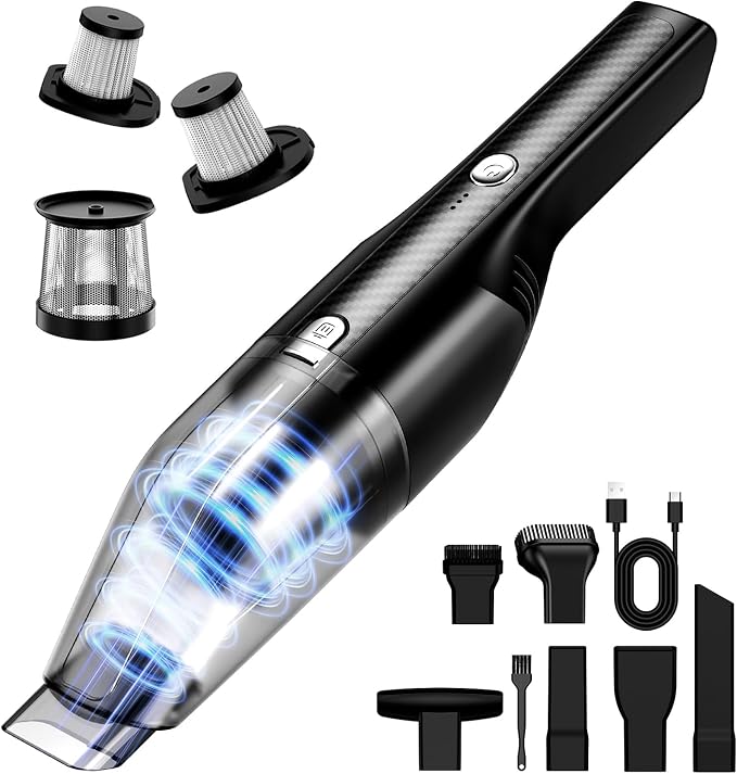 Handheld Vacuum Cordless -Car Vacuum Portable Cordless Cleaner Powerful Suction by Unknown