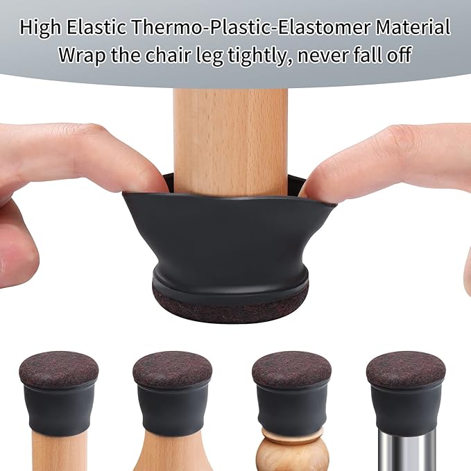 Ezprotekt 8 Pcs Extra Large Chair Leg Protectors - Image 6