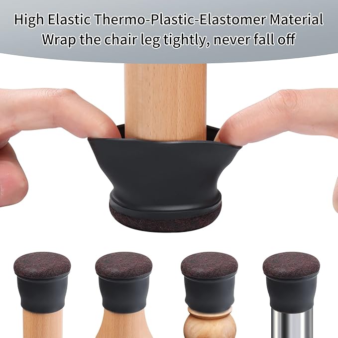 Ezprotekt 8 Pcs Extra Large Chair Leg Protectors - Image 6