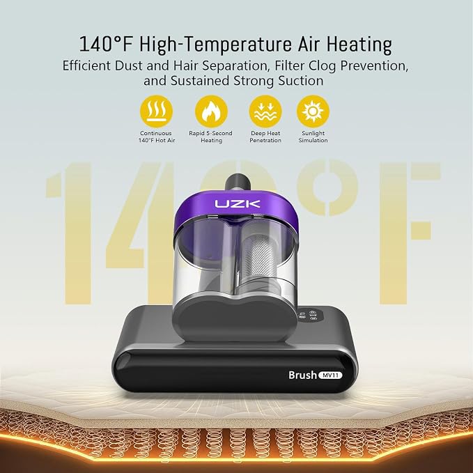 Bed Vacuum Cleaner Mattress Vacuum Cleaner, 16Kpa Powerful Handheld Vacuums - Image 4