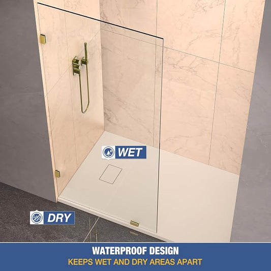 Shower Glass Panel 36" x 79" Easy-to-Clean Treated, 3/8" Tempered Glass Shower - Image 2