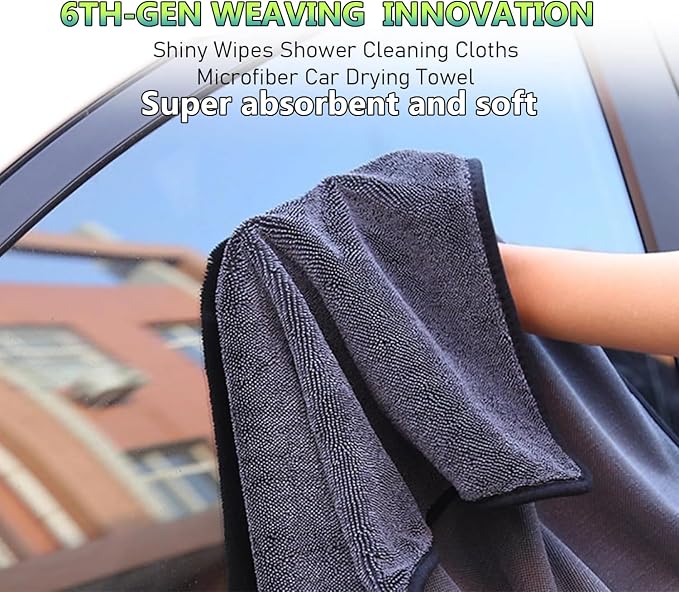 Shiny Shower Cleaning Cloth, Super Absorbent Bath Towels, Shower Doors Drying - Image 2