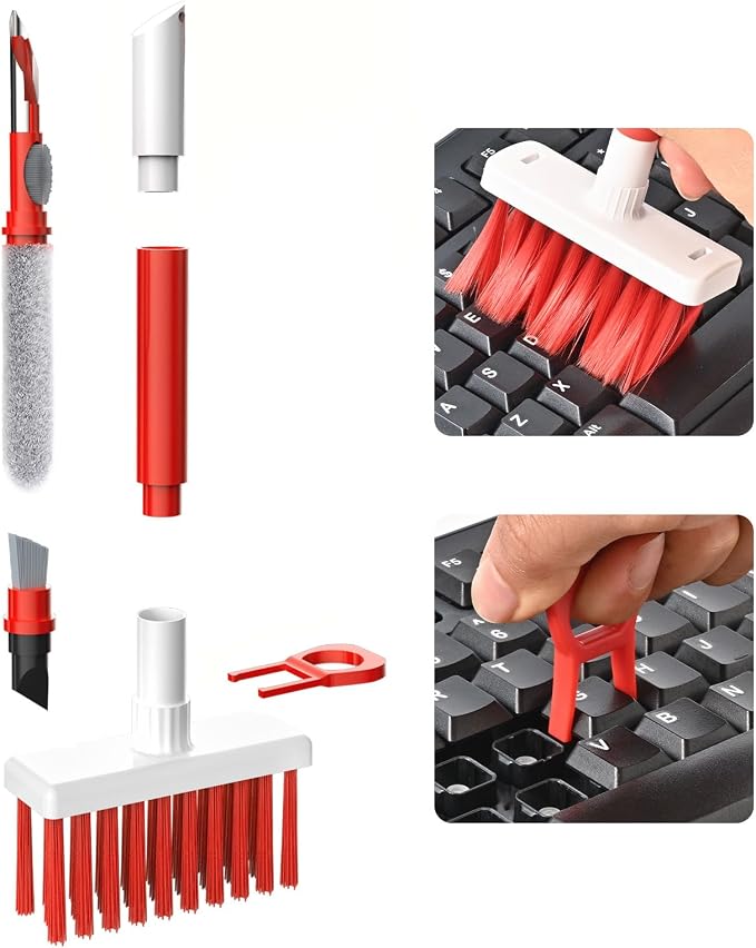Soft Brush Keyboard Cleaner, Computer Cleaning Tool Kit, 7 in 1 Multipurpose by IFTHFOUR