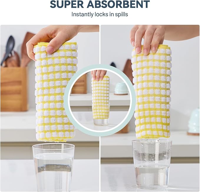 Egles 4 Packs Kitchen Dishcloths 15x27 Inches 100% Cotton Kitchen Dish Cloths - Image 3