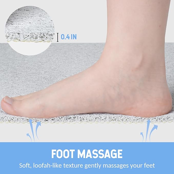 Non-Slip Bathtub Mat, Anti Slip Shower Mat, Fast Drying Bathtub Mats, Foot - Image 5