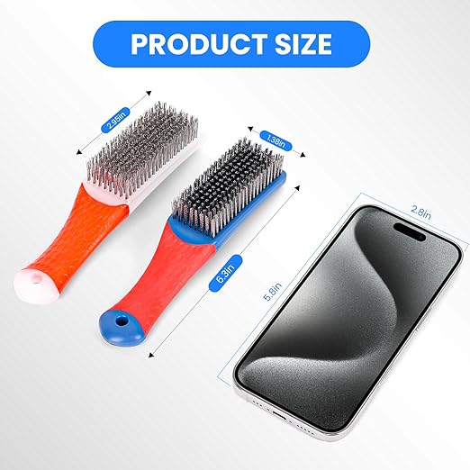 4 Pack Wire Brush for Rust Removal & Paint Removal, Heavy Duty Stainless Steel - Image 2