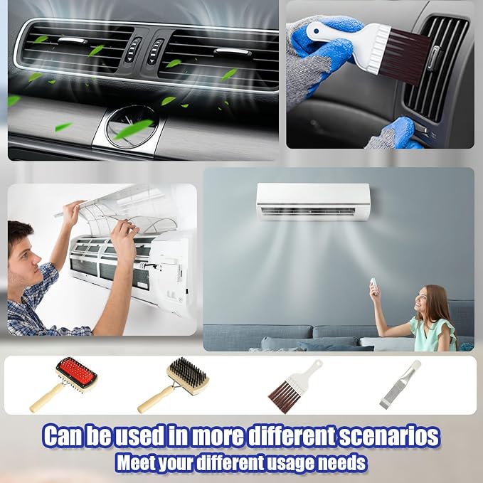 BOJACK Air Conditioner Condenser Fin Cleaning Brush Kit, Fridge Coil Cleaning - Image 7