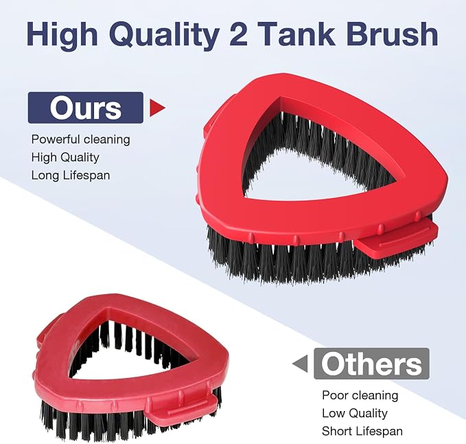 2 Pack 2-Tank Spin Mop Scrub Brush Head Replacement - Image 5