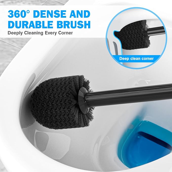 Toilet Plunger and Brush Set, Bowl Brush and Heavy Duty Toilet Plunger - Image 4