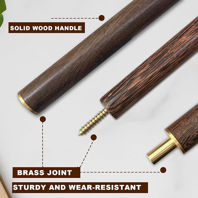 Wood Broom with Long Handle Soft Bristle Sweeper Broom Indoor Hand Brooms - Image 6