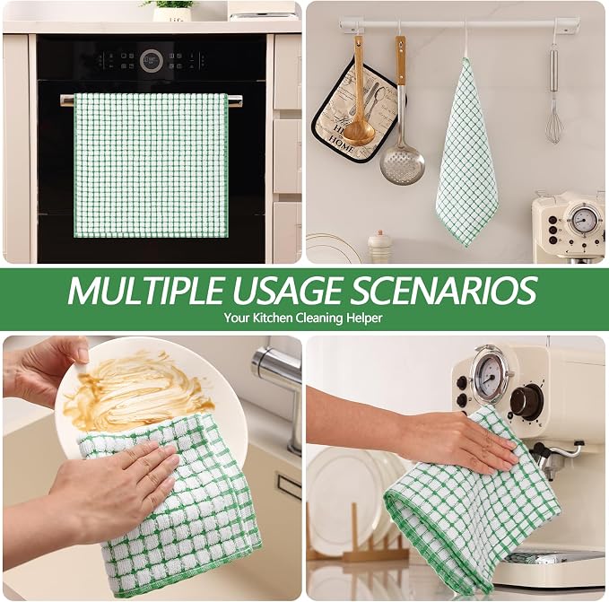 Homaxy Kitchen Towels and Dishcloths Set, 16 x 25 and 12 x 12 Inches, Super - Image 6