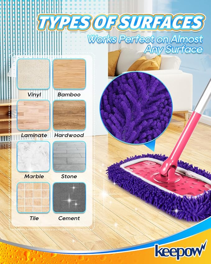 8Pcs Reusable Microfiber Mop Pads Compatible - Image 5