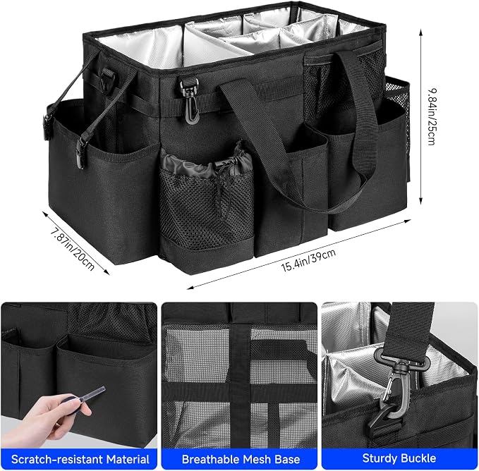 Cleaning Caddy Bag, Large Cleaning Supplies Organizer - Image 4