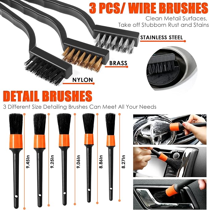 Viewsun 20PCS Car Cleaning Kit, Car Interior Detailing Kit - Image 7