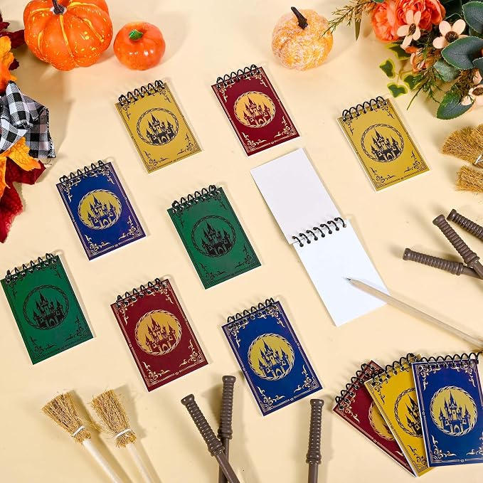 24 Pcs Magical Wizard Notepads Set Spiral Notebooks and Magic Wand Pencils - Image 7