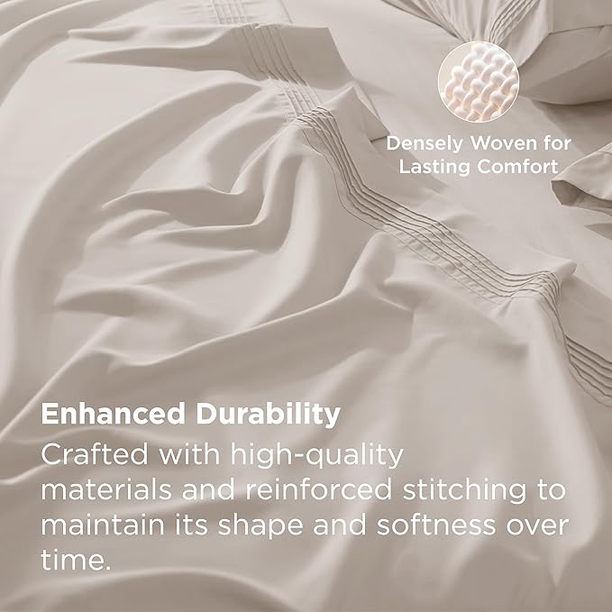 Bedsure Deep Pocket Twin Sheets Set - Fits Mattresses Up to 21 Inches Thick -3 Piece GentleSoft Bed Sheets, Moisture Wicking, Soft & Cooling Bedsheet & Pillowcases, Easy & Secure Fit, Linen